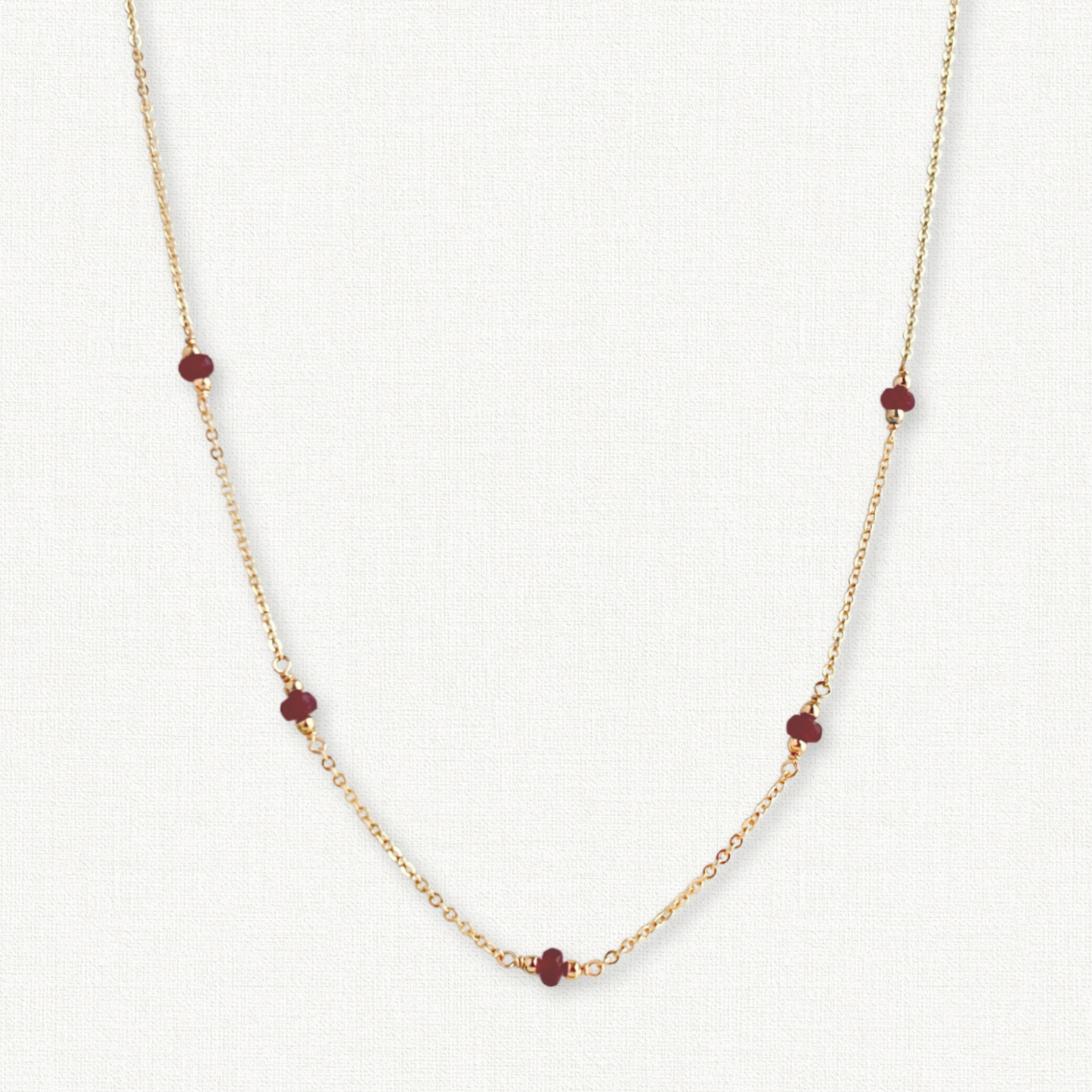 Ruby Station Necklace