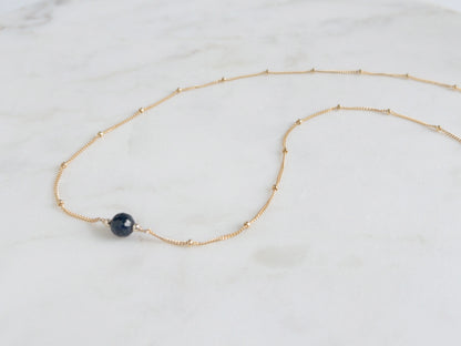 Sapphire Orbit Necklace — September Birthstone