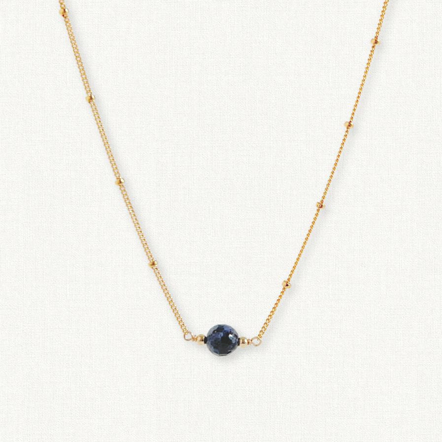 Sapphire Orbit Necklace — September Birthstone