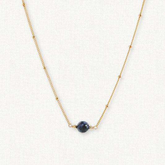Sapphire Orbit Necklace — September Birthstone