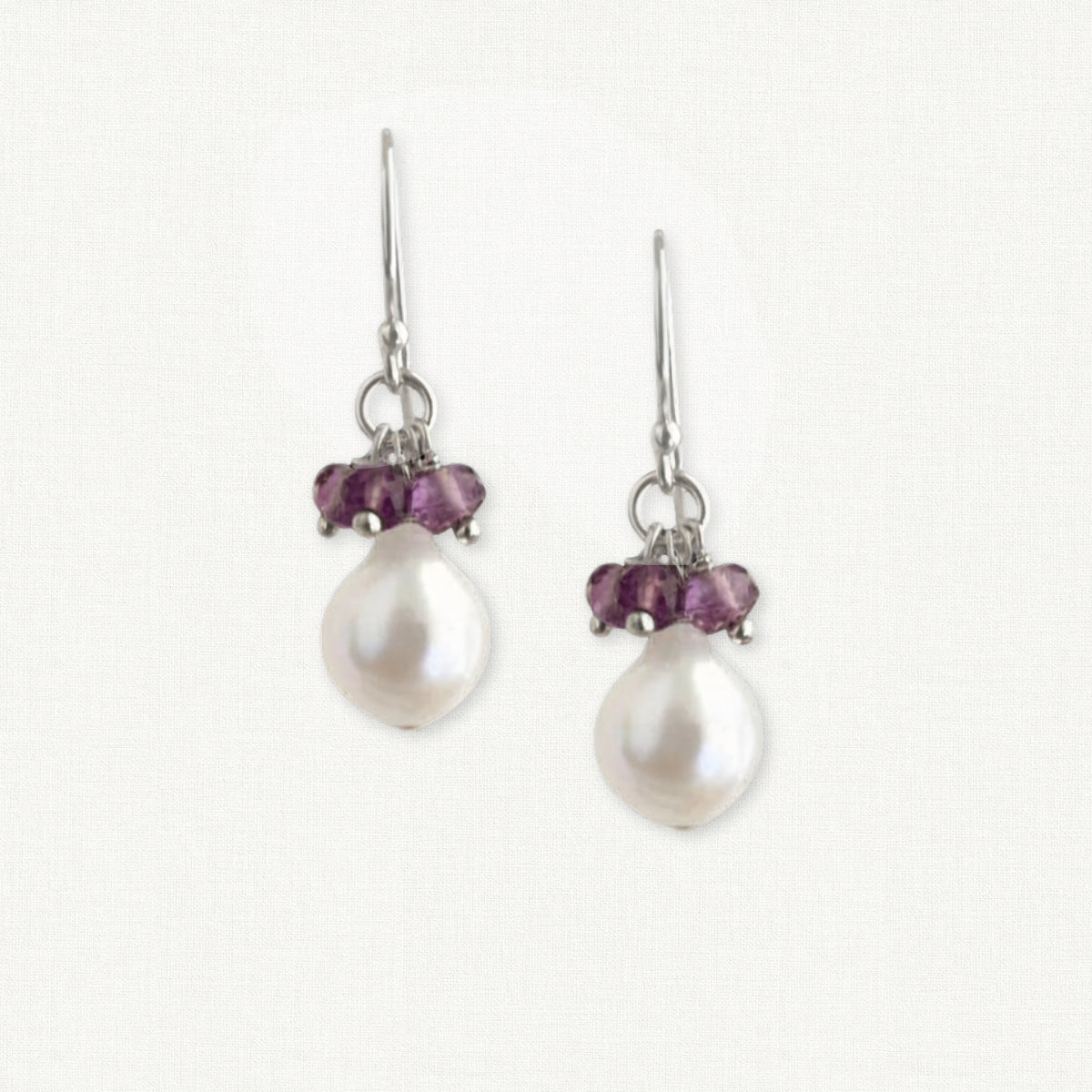 Baroque Pearl Gemstone Drop Earrings