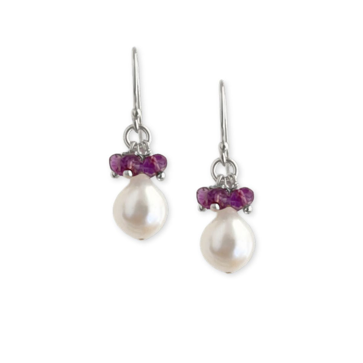 Baroque Pearl Gemstone Drop Earrings