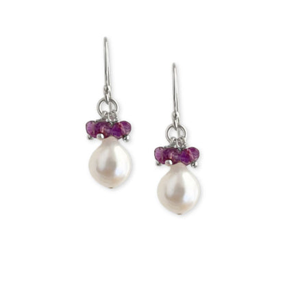 Baroque Pearl Gemstone Drop Earrings