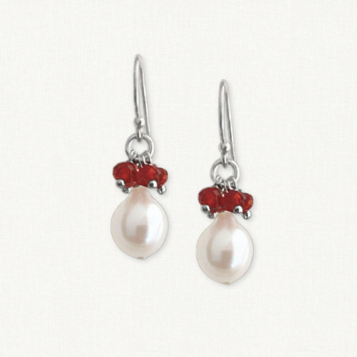 Baroque Pearl Gemstone Drop Earrings