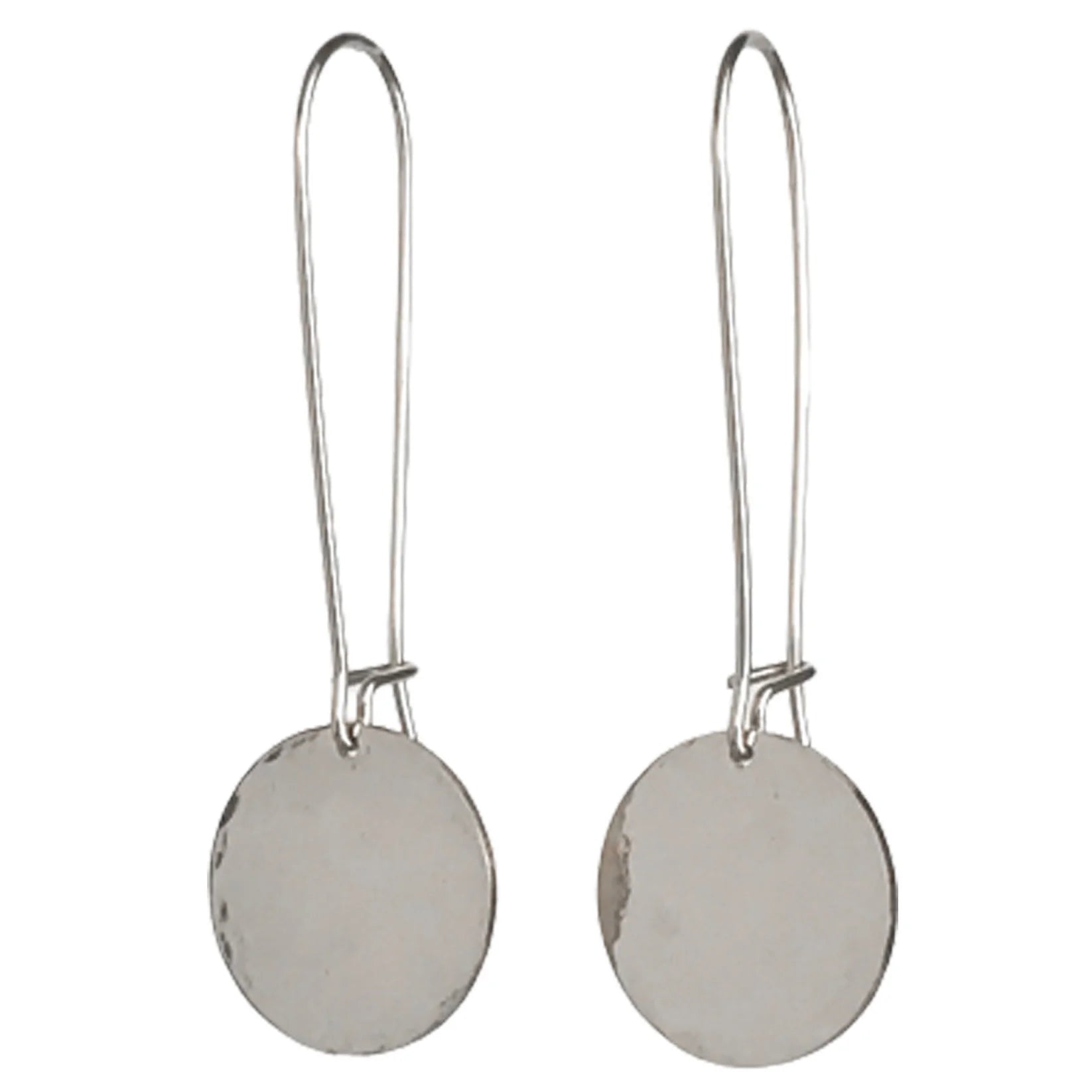 sterling silver circle dangle earrings