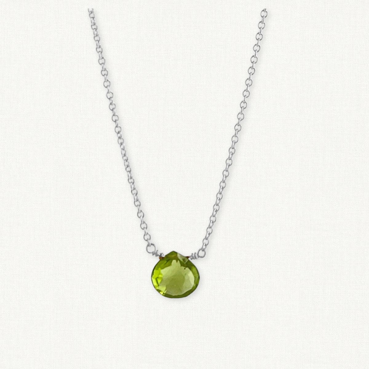 Dainty Peridot Necklace | August Birthstone