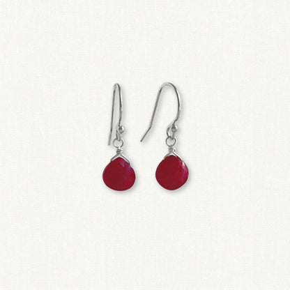 Tiny Ruby Earrings