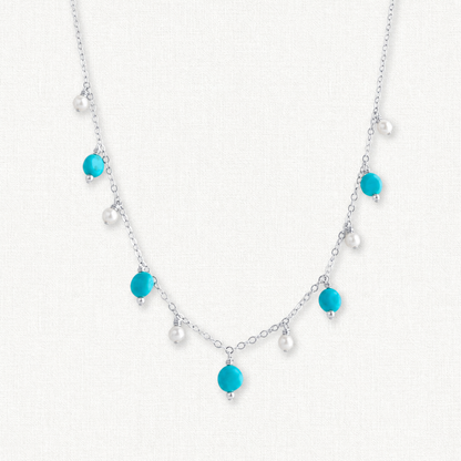 Celeste Turquoise Dangle Necklace