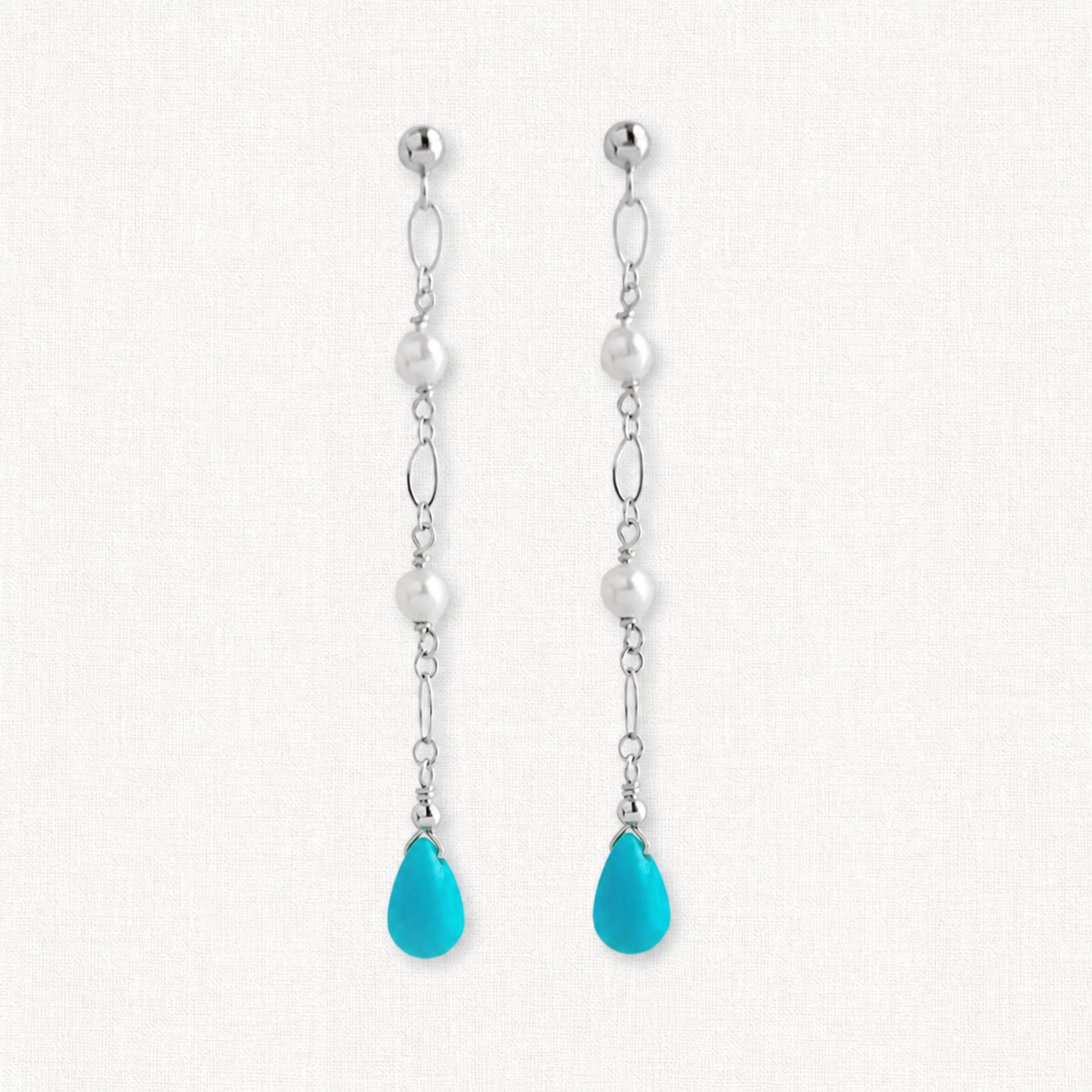 Celeste Turquoise and Pearl Earrings