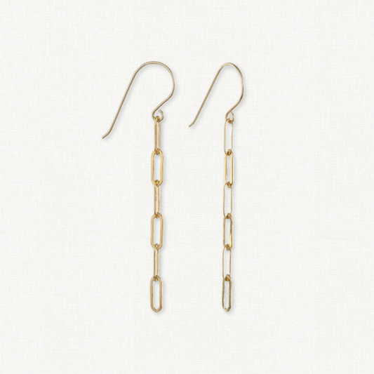 Paperclip Chain Link Earrings