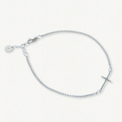 Essentials Sterling Silver Cross Bracelet