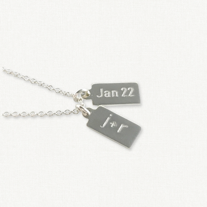 Engraved Small Tag Necklace