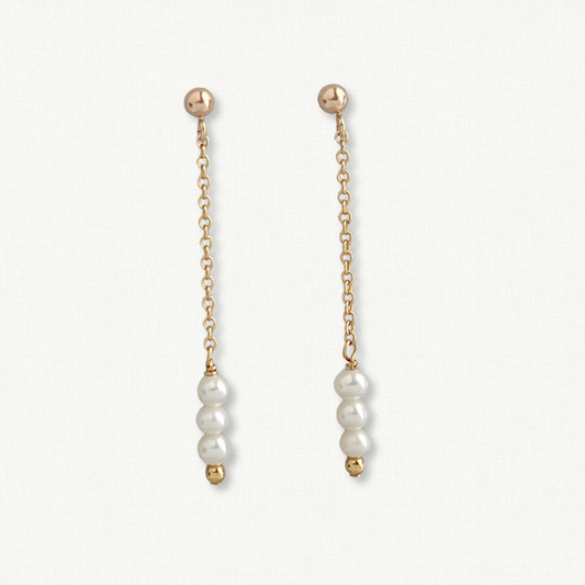 Gigi Tiny Dangling Pearl Earrings