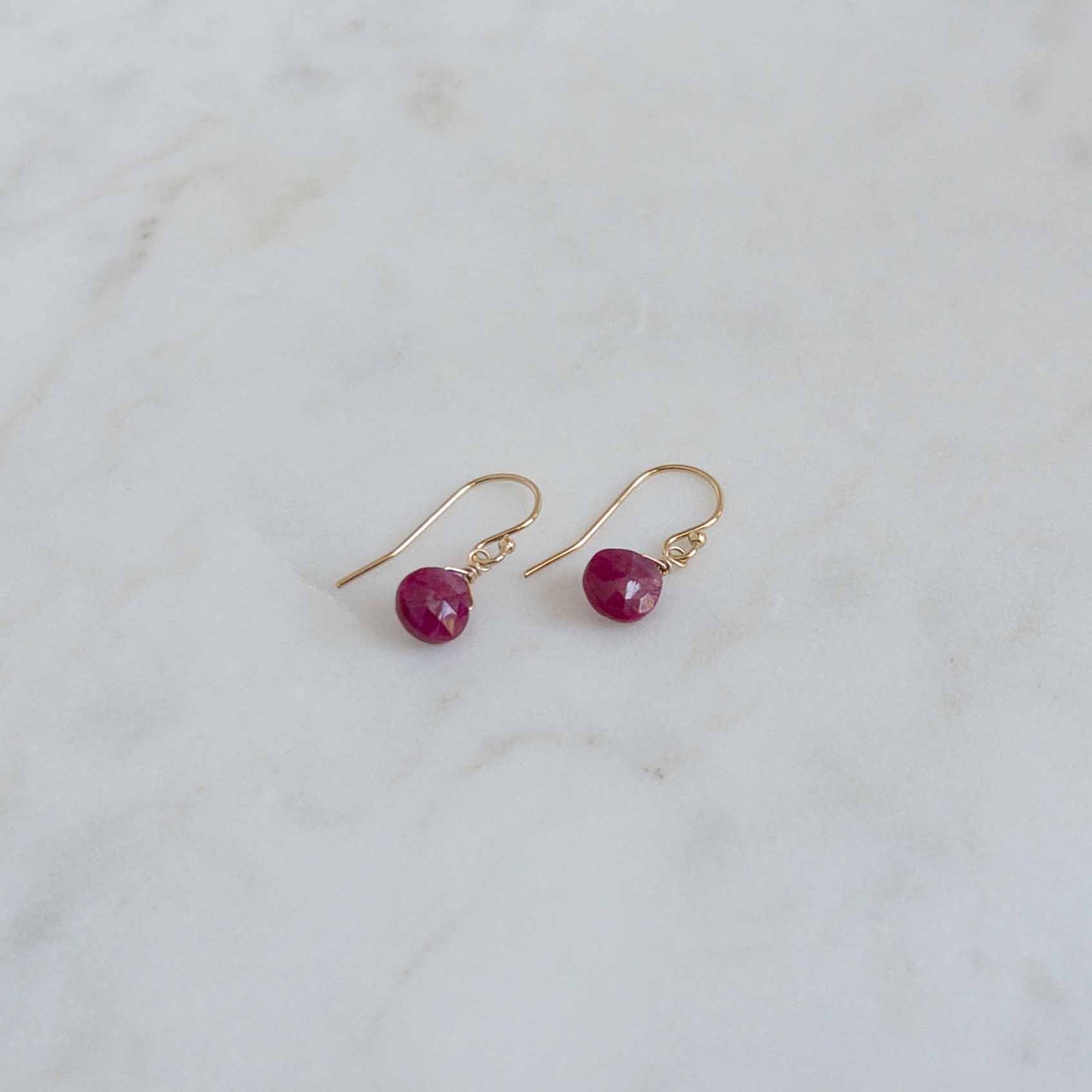 Tiny Ruby Earrings