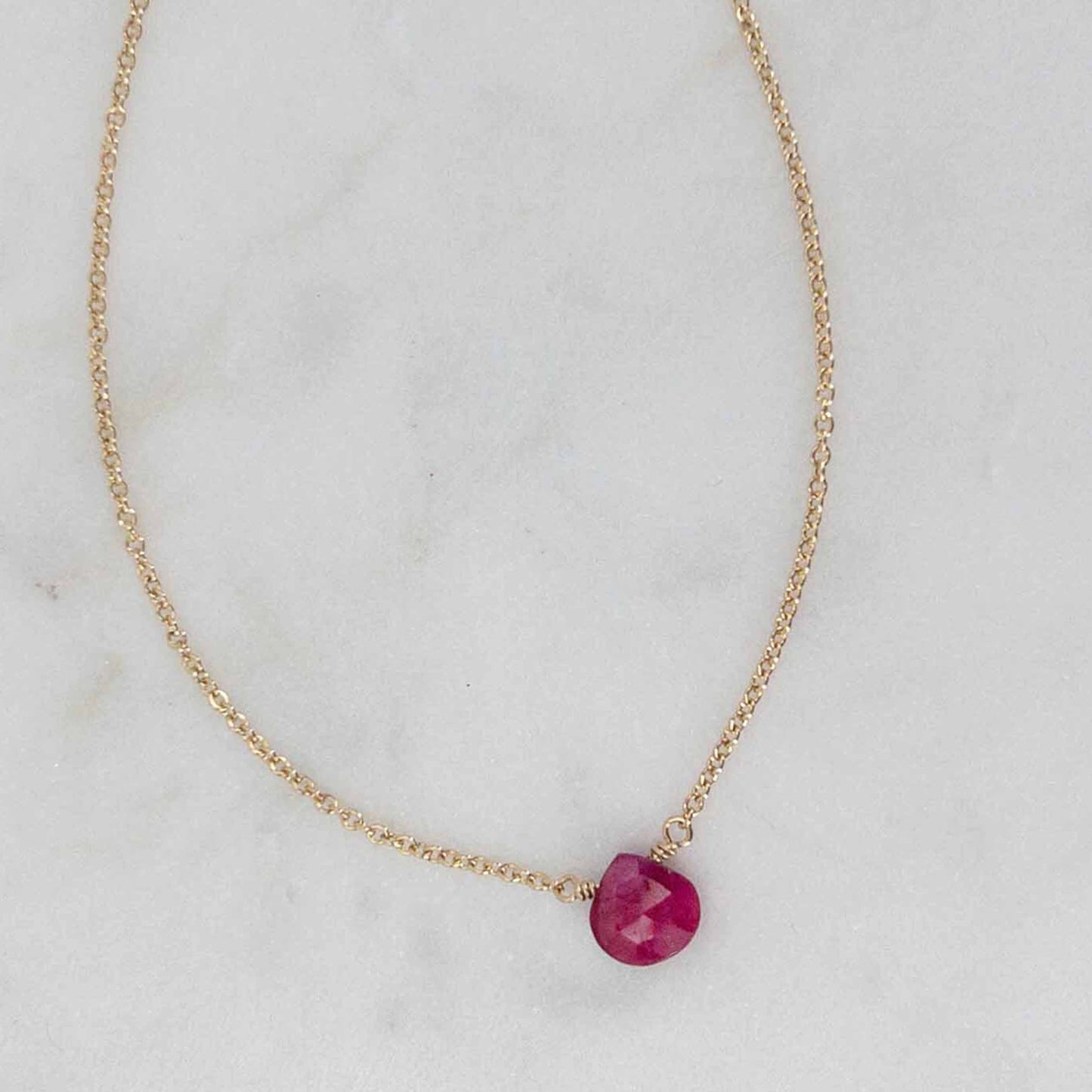 Tiny Ruby Necklace