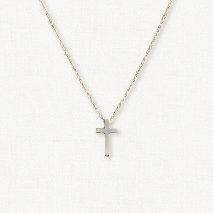 Sterling Silver Tiny Cross Necklace