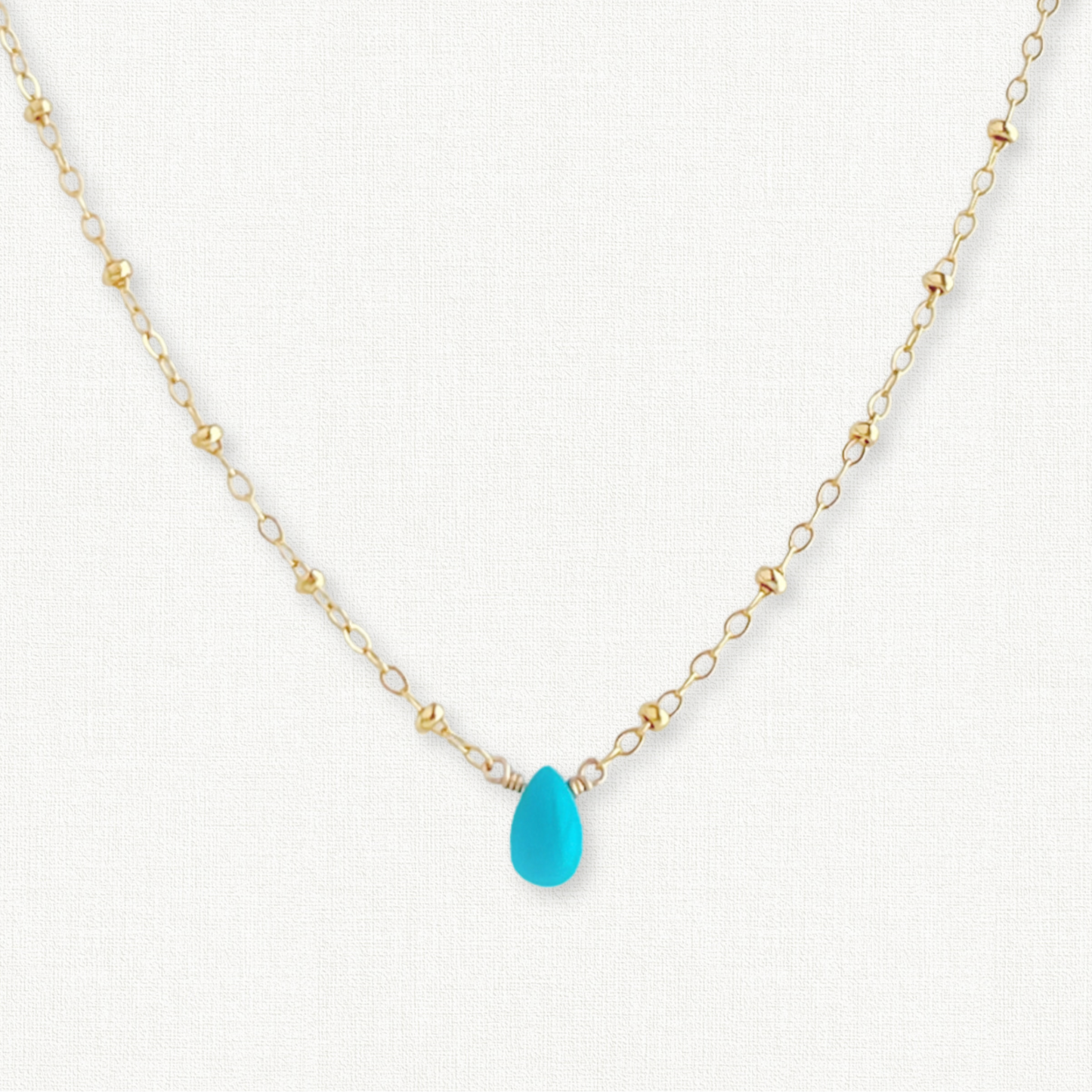 Celeste Tiny Sleeping Beauty Turquoise Necklace