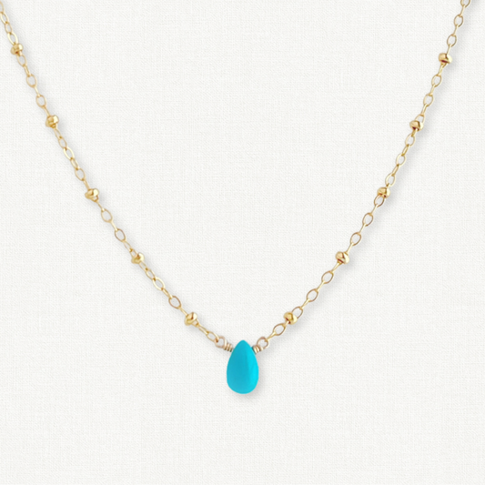 Celeste Tiny Sleeping Beauty Turquoise Necklace