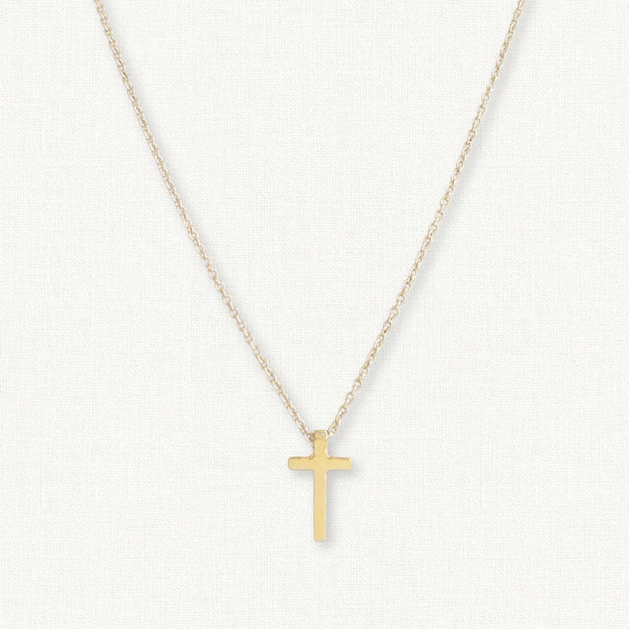 Tiny Gold Cross Necklace