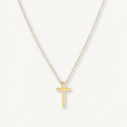 Tiny Gold Cross Necklace