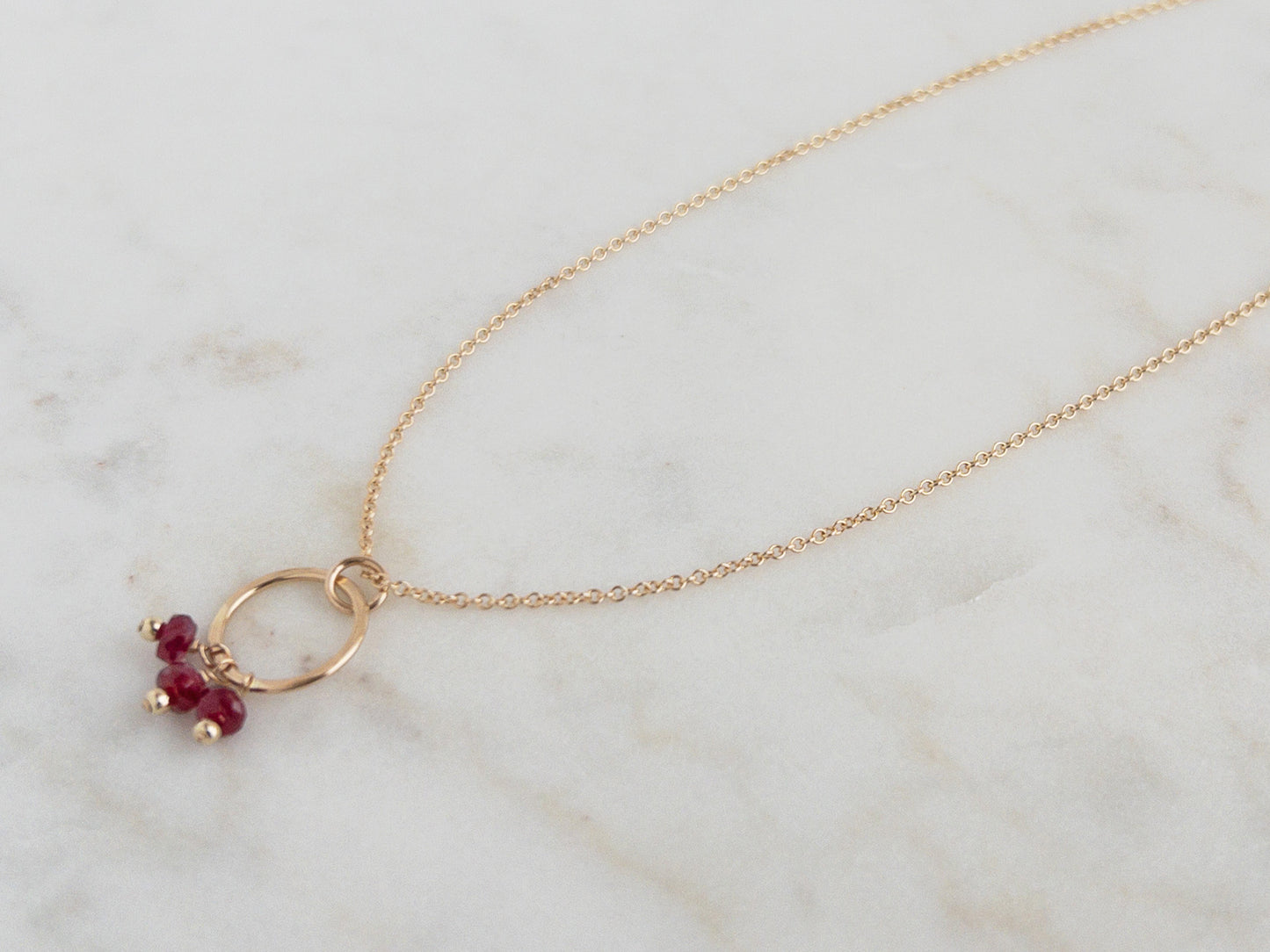 Triple Ruby Necklace