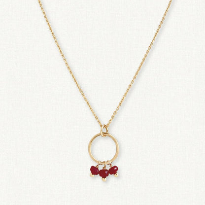 Triple Ruby Necklace