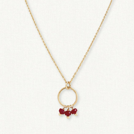 Triple Ruby Necklace