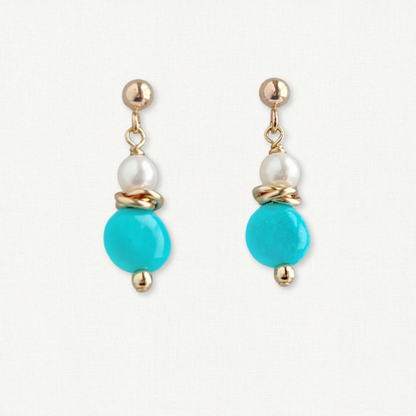 Celeste Tiny Turquoise Earrings