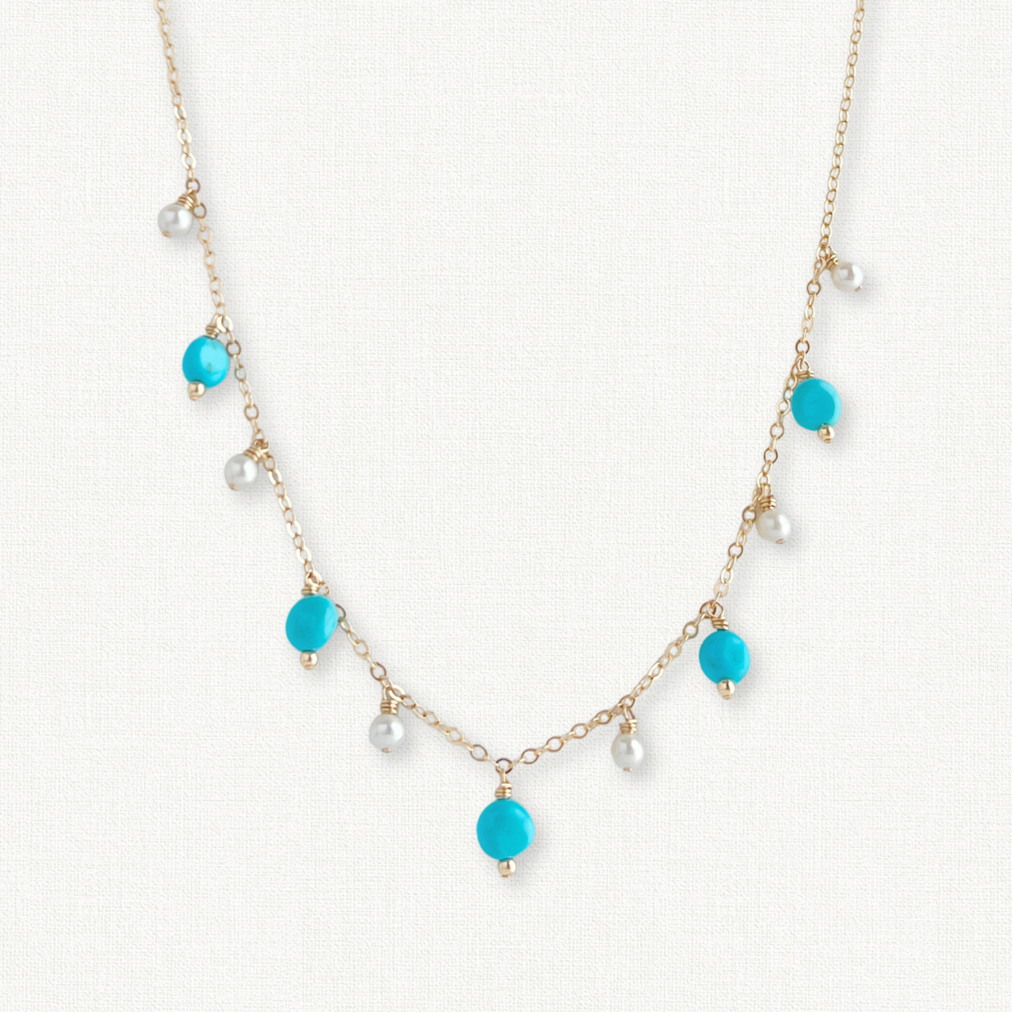 Celeste Turquoise Dangle Necklace