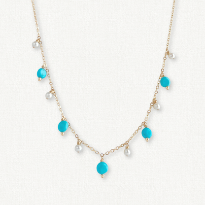 Celeste Turquoise Dangle Necklace