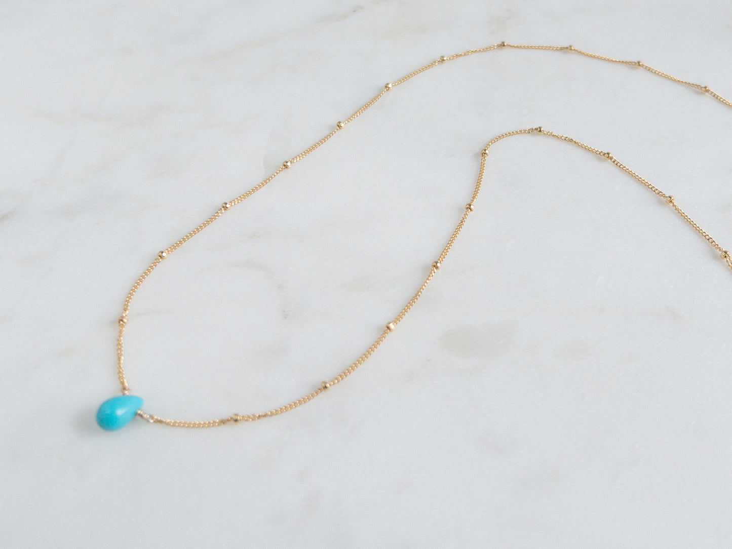 Turquoise Orbit Necklace — December Birthstone