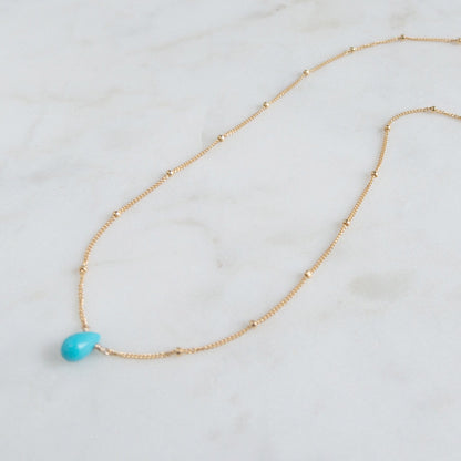 Turquoise Orbit Necklace — December Birthstone