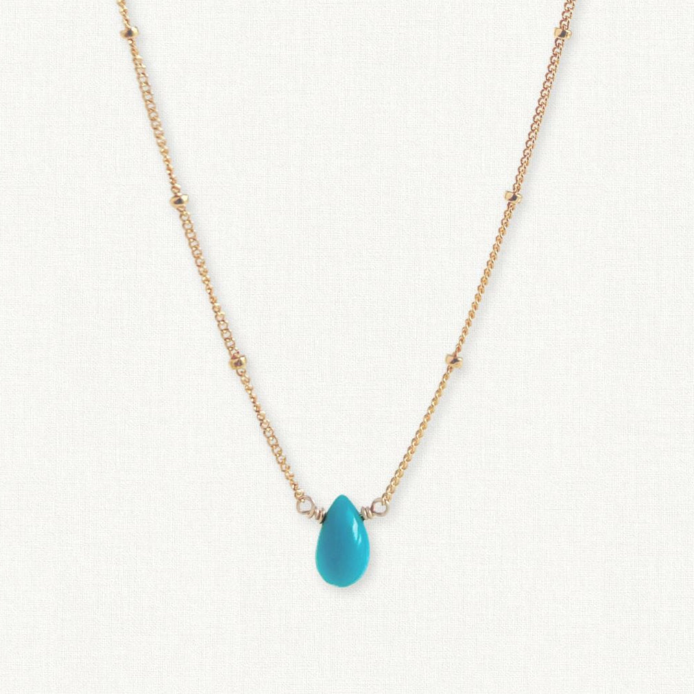 Turquoise Orbit Necklace — December Birthstone