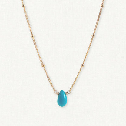 Turquoise Orbit Necklace — December Birthstone