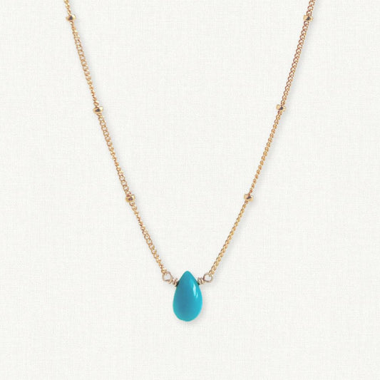 Turquoise Orbit Necklace — December Birthstone