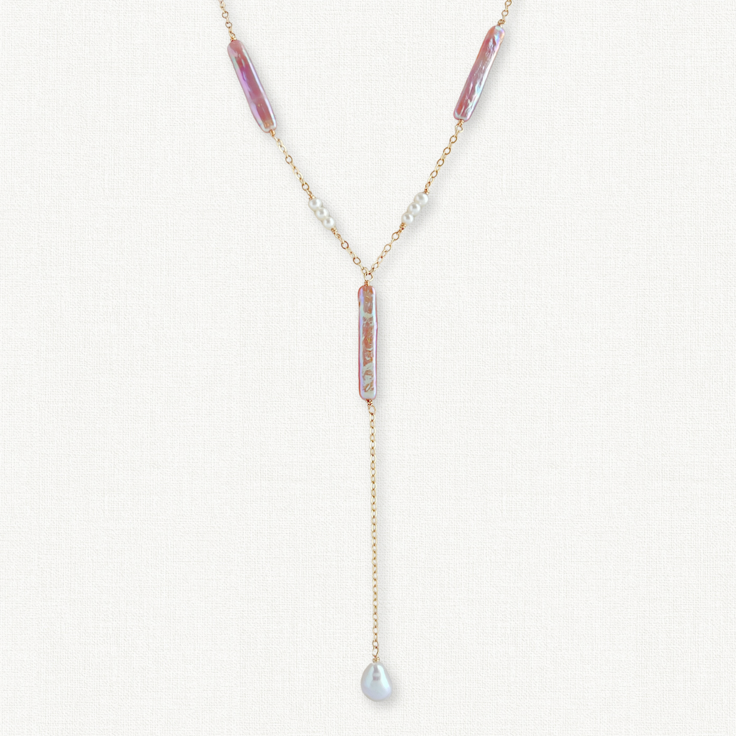 Vivara Pearl Lariat Necklace