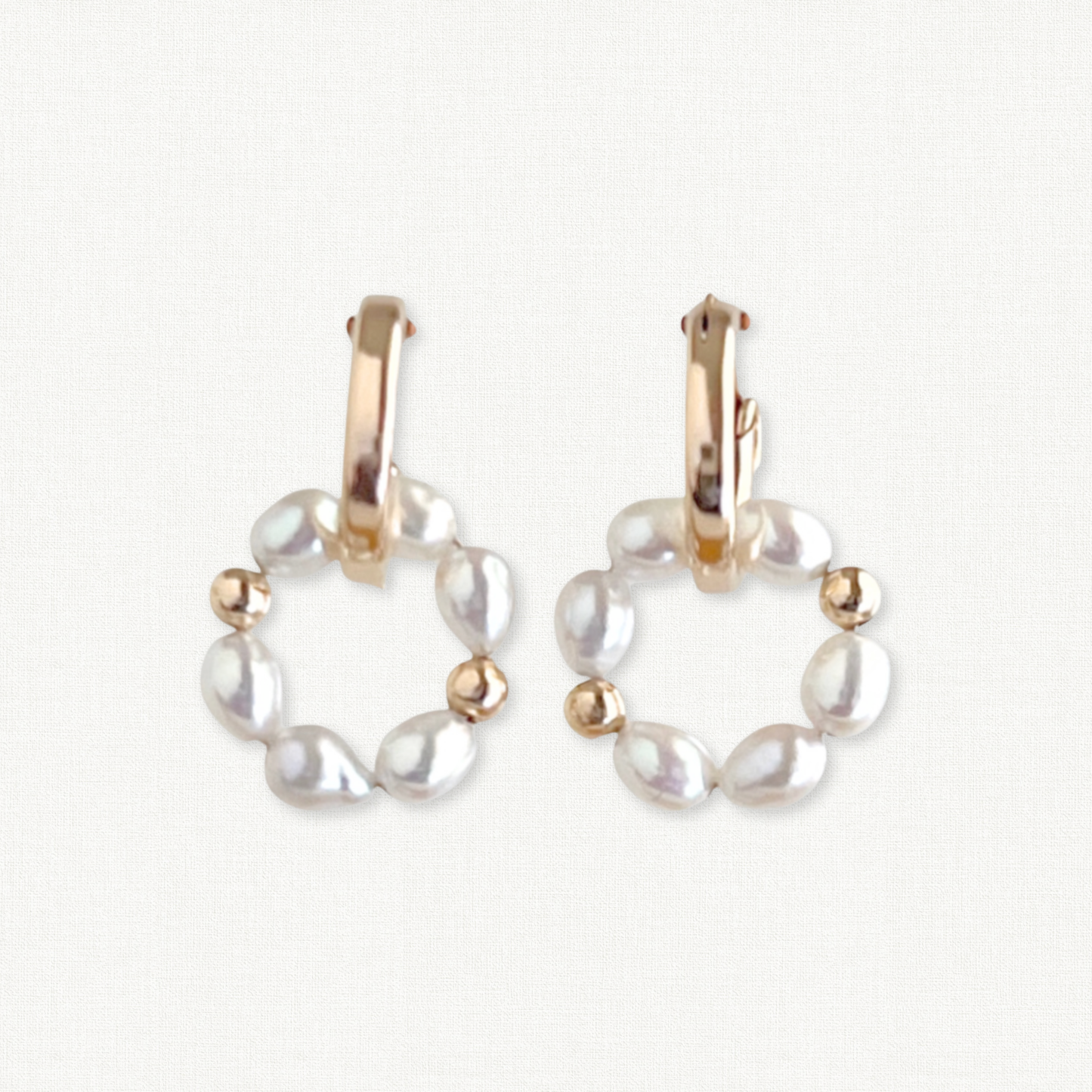 Vivara Pearl Hoop Earrings