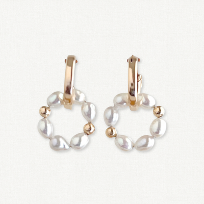 Vivara Pearl Hoop Earrings