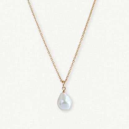 Vivara Single Pearl Necklace Gold or Silver
