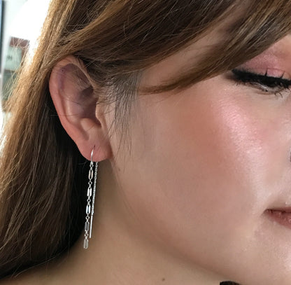 Long Chain Threader Earrings
