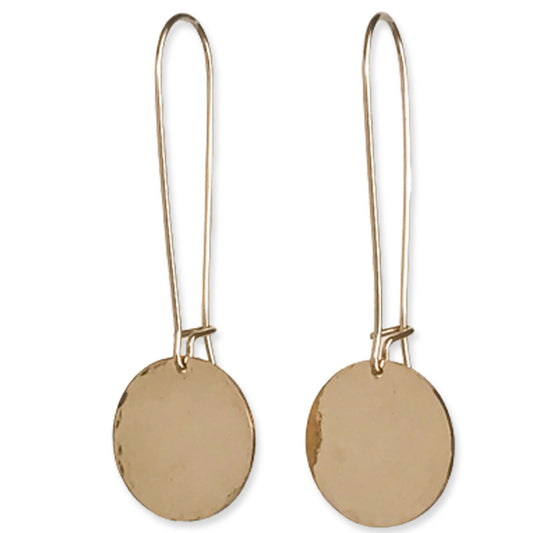 Hammered Gold Disc Earrings