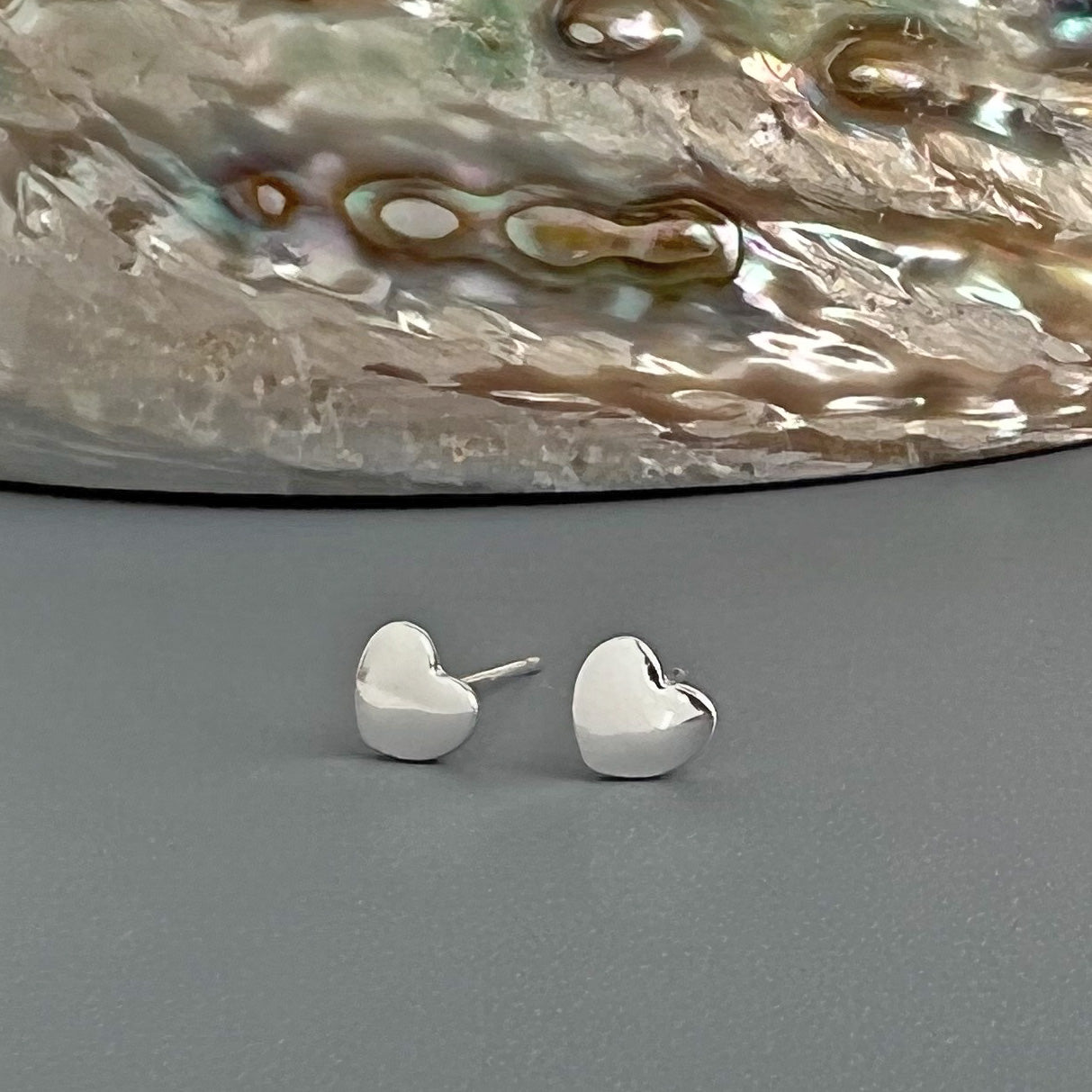 Sterling Silver Heart Stud Earrings