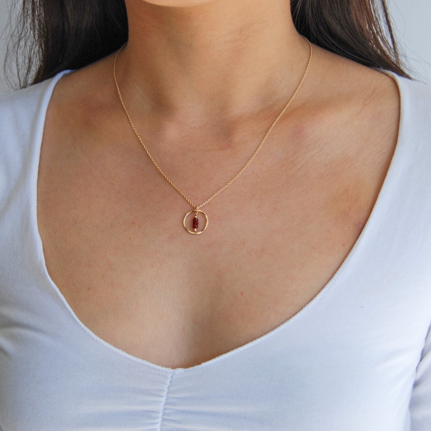 Amethyst Eternity Circle Necklace