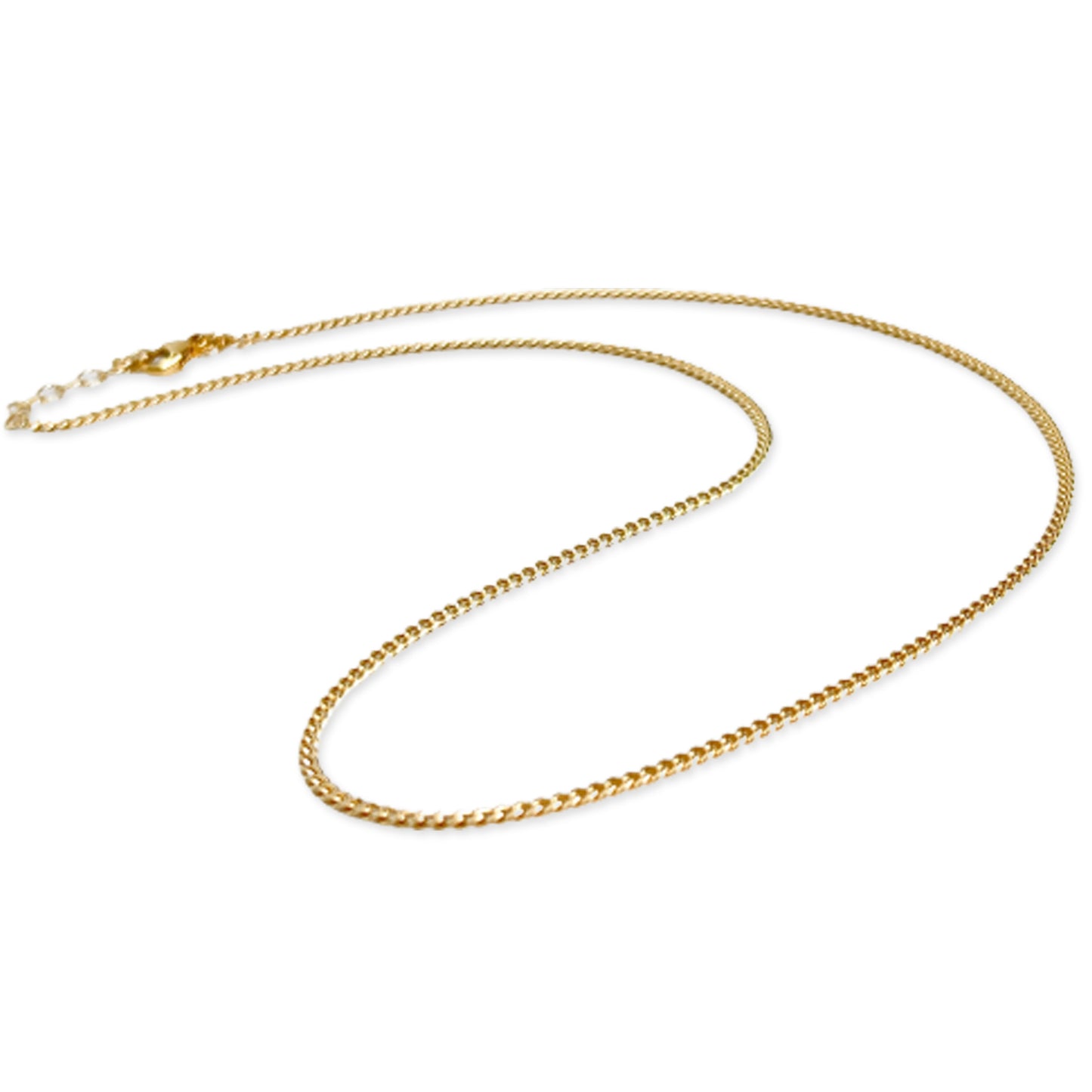 Gold Curb Chain Necklace