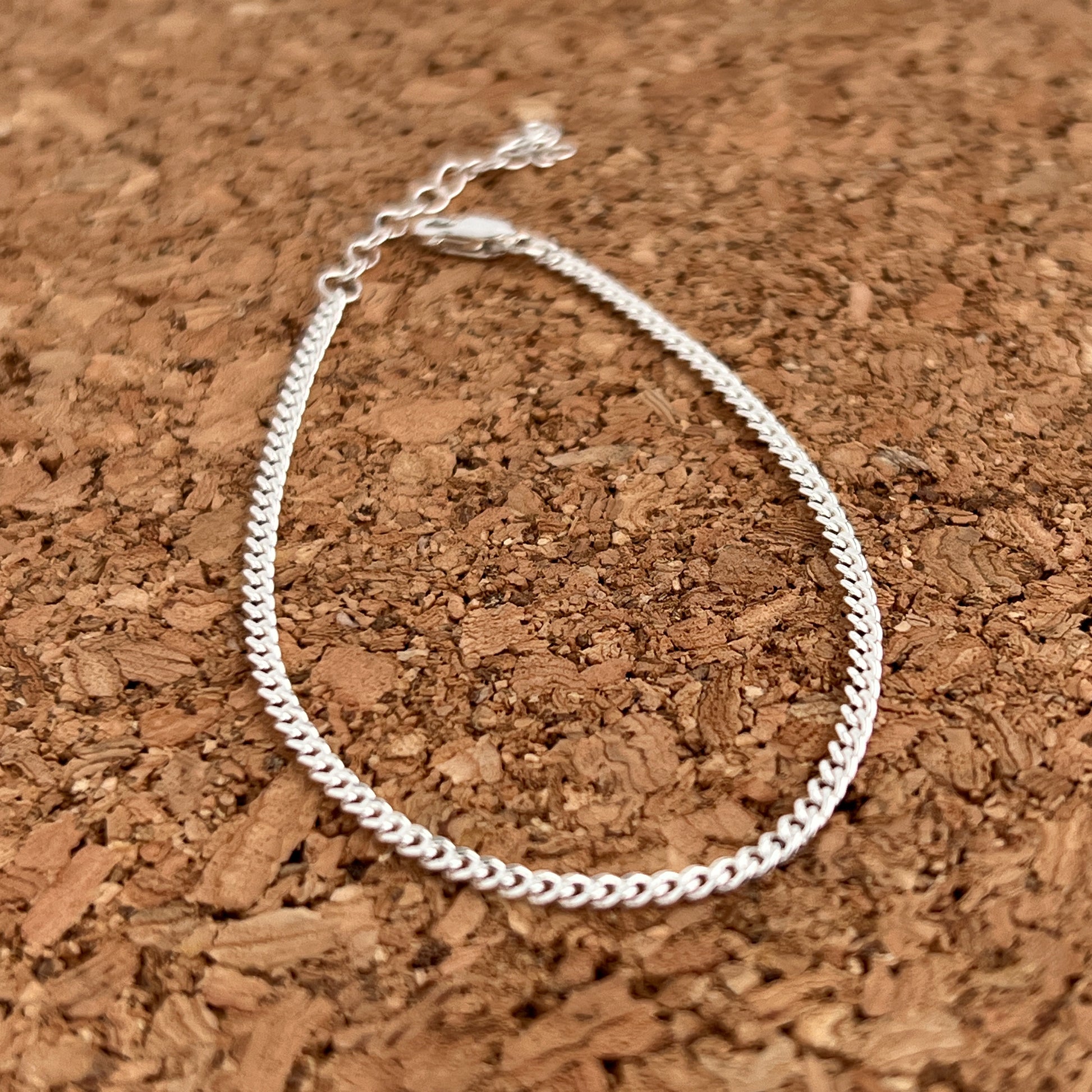 Ladies Sterling Silver Diamond Cut Byzantine Bracelet