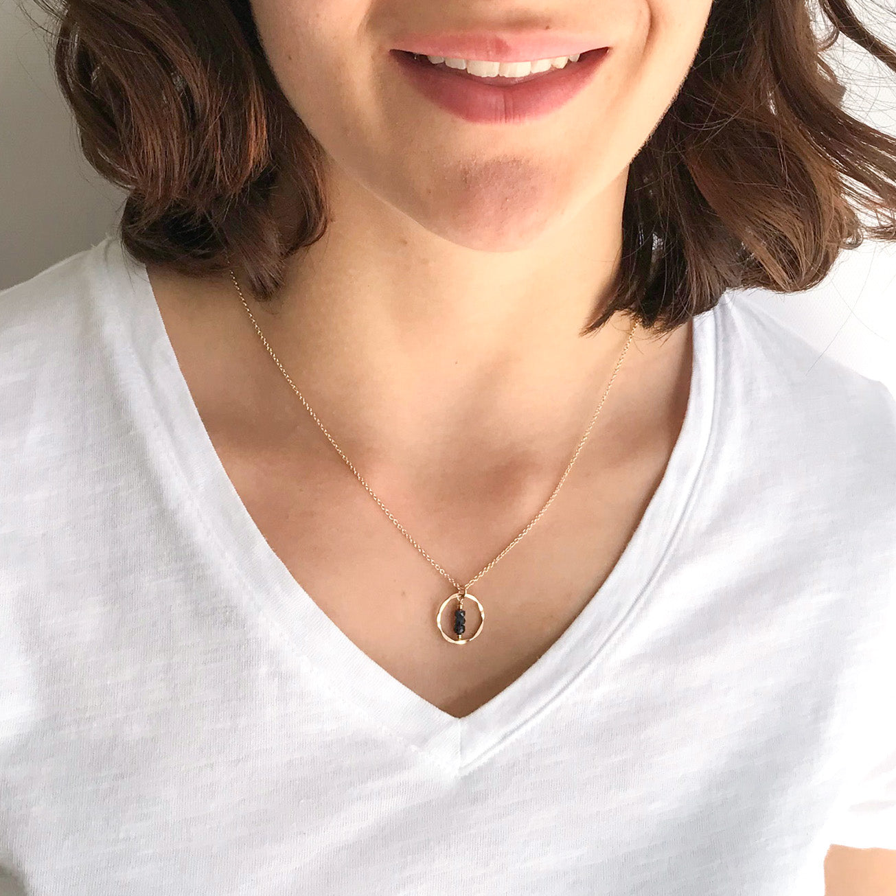 Minimalist Silver Birthstone Necklace – JOY by Corrine Smith