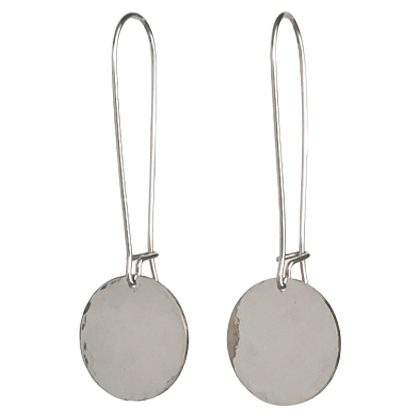 Hammered Earrings Sterling Silver