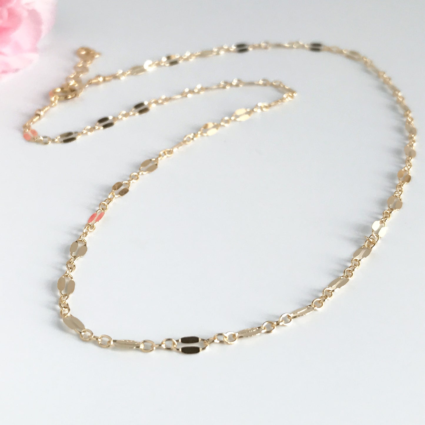 Simple Lace Chain Adjustable Choker Necklace