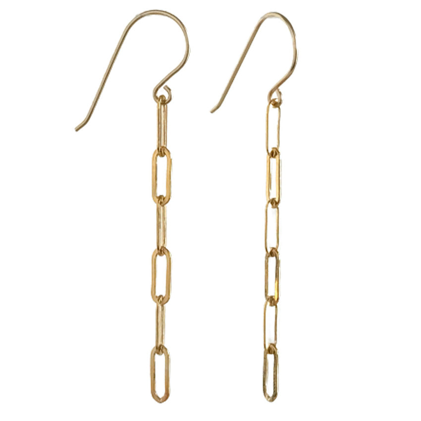 gold chain earrings