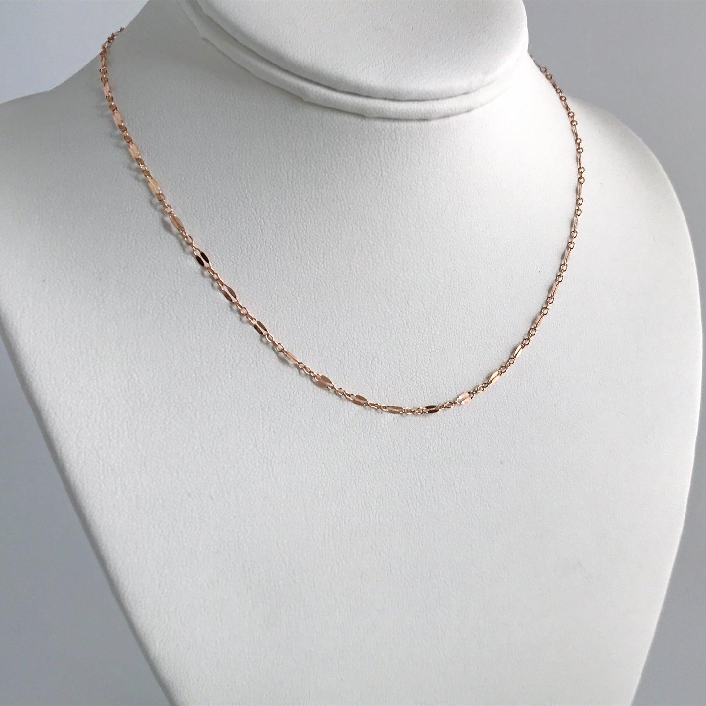 Dainty Lace Chain Rose Gold Choker Necklace